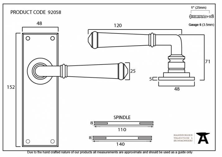 Black Regency Lever Latch Set Image 3