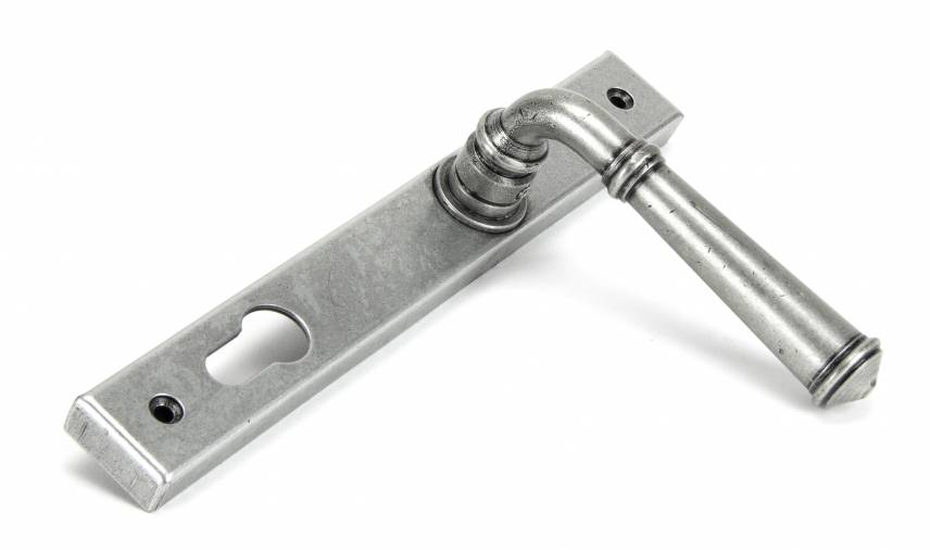 Pewter Regency Slimline Lever Espag. Lock Set Image 2