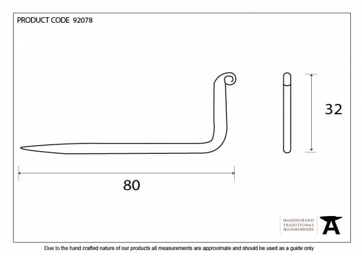 Pewter L Hook - Large Image 2