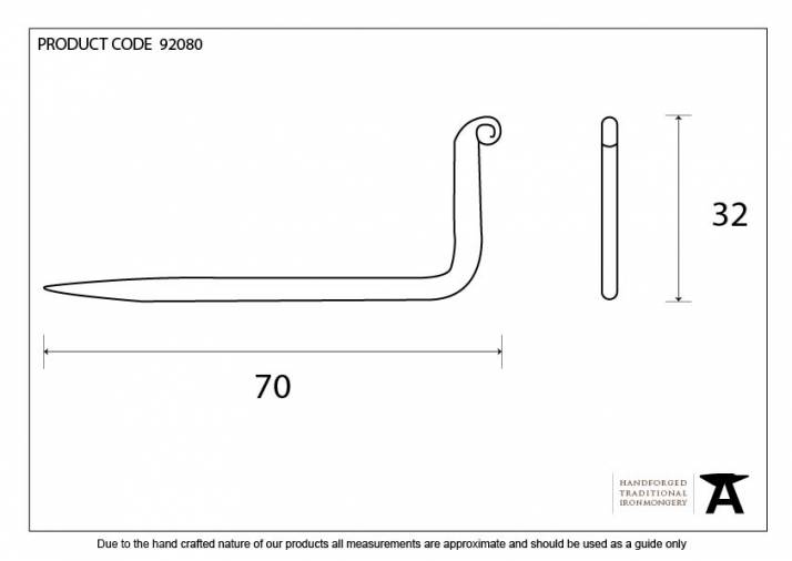 Pewter L Hook - Small Image 2