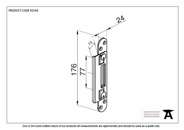 BZP Winkhaus Heritage Hook Strike Keep 44mm Door Image 2